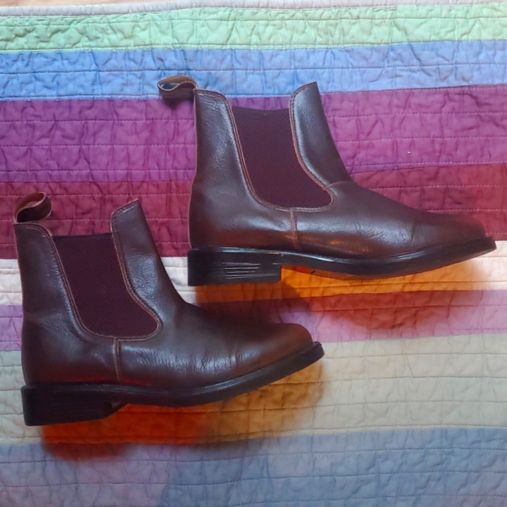 Equistar leather brown Chelsea paddock boots size EU38 US 7